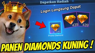 KABAR GEMBIRA ! DAPAT DIAMONDS KUNING GRRTIS - AUTO PANEN SKIN MOBILE LEGENDS