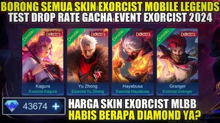 BORONG SEMUA SKIN EXORCIST (HAYBUSA GRANGER) MOBILE LEGENDS! TEST DROP RATE DRAW EVENT EXORCIST