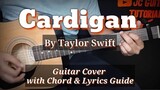Cardigan - Taylor Swift Guitar Chords (Guitar Cover with Lyrics and Chord Guide)