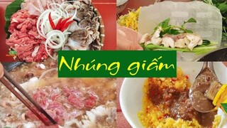 THỊT BÒ NHÚNG GIẤM cuốn bánh tráng chấm MẮM NÊM ngon bá chấy bù chét - Đặc sản miền sông nước