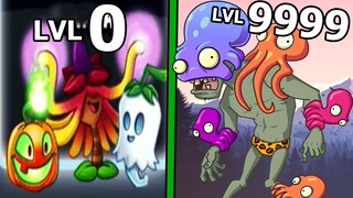 Tất Cả Cây Halloween Bí Ngô, Ma Trơi Đại Chiến Squid Game Plant Vs Zombie 2 Hoa Quả Nổi Giận 2 pvz2