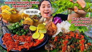 SAKIT JADI LAHAP⁉️ MENU SUNDA SAYUR ASEM IKAN ASIN LALAPAN MENTAH JENGKOL PETE LEUNCA SAMBAL TERASI