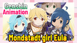 [Genshin  Animation]  Mondstadt girl Eula