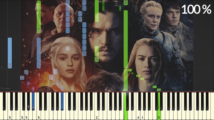 Game of Thrones Medley (Arr. by Jarrod Radnich) - Piano Tutorial w/ fingering - 100% Speed