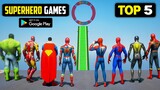TOP 5 BEST SUPERHERO GAMES FOR ANDROID l SPIDERMAN BATMAN AVENGERS GAMES l ANDROID GAMES