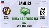 Maharlika Esports vs MNPxLAZY Esports Game 02 | Juicy Legends Q3 2022