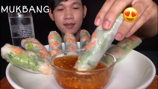 MUKBANG ASMR EATING SPRING ROLL WITH FISH SAUCE | MukBang Eating Show (Eat Delicious )