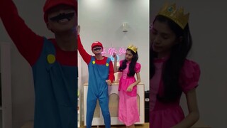Mario ngốc và công chúa xinh đẹp || Mario & Pink Girl #shorts