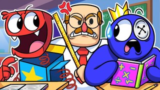 BOXY BOO Vs BLUE at SCHOOL!? Rainbow Friends Animation