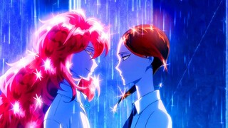 Lustrous Duo Of Padparadscha and Rutile I Land Of The Lustrous