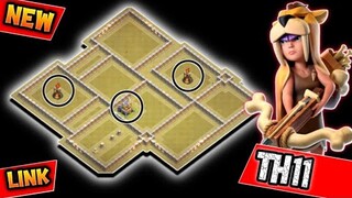 NEW TH11 WAR BASE WITH LINK REPLAY PROOF | ANTI ZAP WITCHES & ZAP DRAGS | CLASH OF CLANS