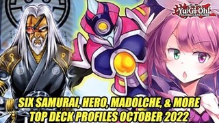 Six Samurai, Hero, Madolche, & More! Yu-Gi-Oh! Top Deck Profiles October 2022