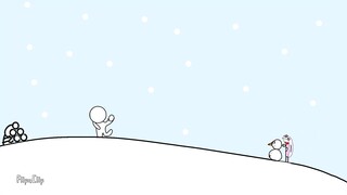 playing snow with friends