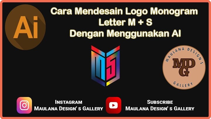 Cara Mendesain Logo Monogram Letter M + S Dengan Menggunakan AI