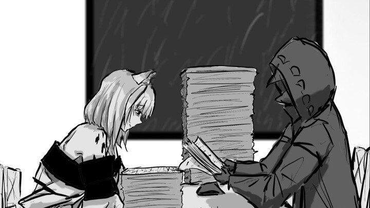 A short story about Rhodes Island after the rain ❤~ [Some memories about Kal'tsit] (Fan comics)