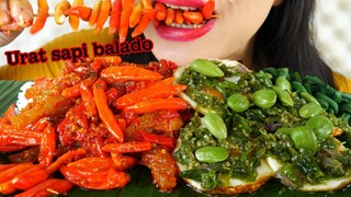 ASMR URAT SAPI/KIKIL JUMBO BALADO, TELUR CEPLOK SAMBEL IJO PETE | EATING SOUNDS