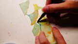 [Màu nước chữa bệnh] Watercolor Ginkgo Bookmark
