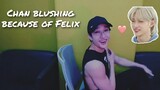 Chan blushing because of Felix pt. 2 (Chanlix)