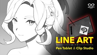 เทคนิคตัดเส้นด้วย Pen Tablet | Line art tutorial with Clip studio