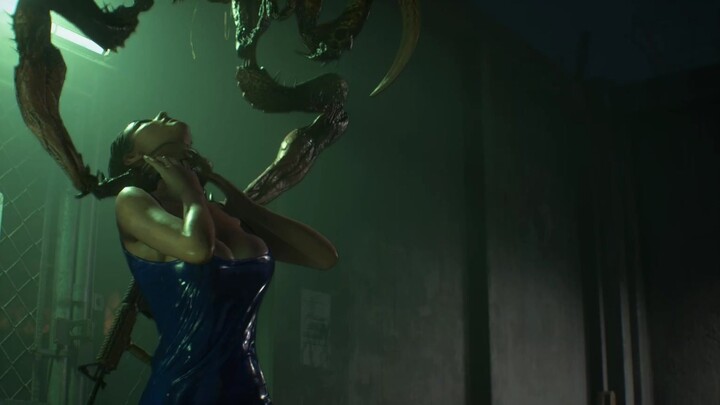 จิลล์ชุดสีฟ้า Resident Evil 3 ถูกแมลงกอด