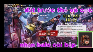 Free Fire| #243 đặt trước thẻ vô cực mùa 25 kho báu hồ ly| review thẻ vô cực