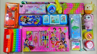 unboxing collection of pencil case, stationery, eraser, doraemon sharpener, white board pencil box 😍