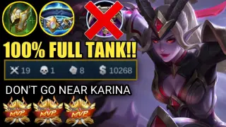19 Kills Tank Build!! Karina BROKE The Game!! Karina Best Build 2021- Top 1 Global Karina Build MLBB