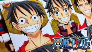 Drawing Monkey d. luffy in different Anime Styles || One Piece