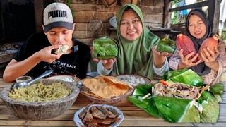 Wah.. Seenak Ini, Pepes Jantung Pake Telur, Cobek Tarubuk, Ikan Asin, Masak di Desa