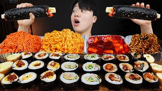 ASMR MUKBANG 편의점 핵불닭 미니!! 떡볶이 & 핫도그 & 김밥 FIRE Noodle & HOT DOG & GIMBAP EATING SOUND!