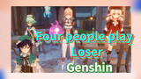 Four people play Loser