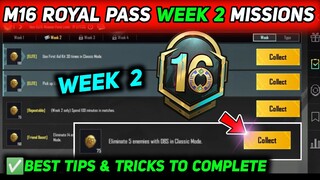 M16 ROYAL PASS WEEK 2 MISSION 🔥 PUBG WEEK 2 MISSION EXPLAIN 🔥 C3S8 BGMI & PUBG M16 WEEK 2 MISSIONS
