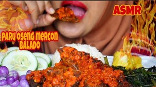 ASMR PARU SAPI OSENG MERCON BALADO || SUPER PEDAS || CAH KANGKUNG || LALAPAN |asmr mukbang indonesia