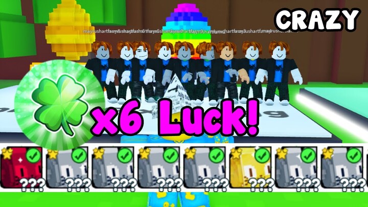 How Many Huge Pets Can I Hatch With 6X Luck Using 10 Accounts? - Pet Simulator X Roblox
