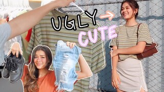 styling UGLY clothes into CUTE outfits for a week