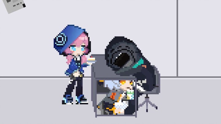 [Arknights/Pixel Animation] Why is Bai Gugu under the table