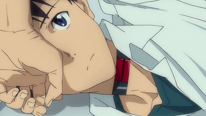 Shinji/Headphones can’t isolate the noise, and the gaze that can’t be avoided is lowered.