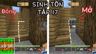 SINH TỒN CRATING AND BUILING | Tập 17 | Xây Căn Hầm Nuôi Cá Dưới Cầu Thang Gỗ..!!