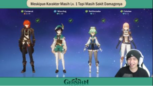 Meskipun Karakter Masih Lv.1 Tapi Masih Sakit Damagenya - Genshin Impact Indonesia