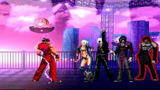 Kof Mugen Omega God Kim Vs Element Team!!!!!