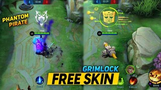 Roger Free Grimlock Dinobots Transformers Skin VS Phantom Pirate Epic Skin | MLBB Comparison