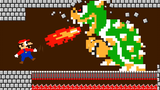 Bowser รอ Mario - Mario ต่อสู้กับ Bowser โหมดเป็นไปไม่ได้ แอนิเมชั่นเกม