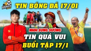 NHM Sung Sướng Khi ĐT Việt Nam Đón Tin Quá Vui Ở Buổi Tập 17/1...Thầy Park Tươi Như Hoa