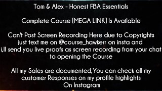 Tom & Alex Course Honest FBA Essentials Download