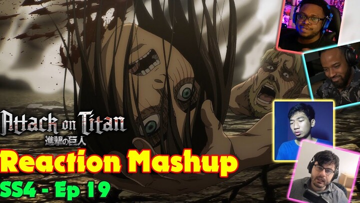 Attack on Titan / Shingeki no Kyojin Season 4 Episode 19 Reaction Mashup - 進撃の巨人 4期 19話 リアクション