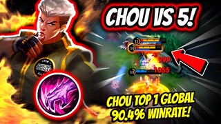 ¡EL ULTIMO CHOU FREESTYLE JUNGLA DEL MUNDO! CHOU TOP 1 GLOBAL 90.4% WINRATE! | MOBILE LEGENDS