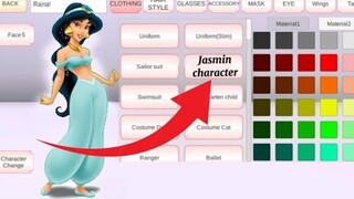 JASMINE DISNEY CHARACTER TUTORIAL IN|SAKURA SCHOOL SIMULATOR