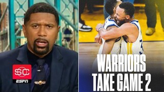 "Steph Curry is still the BEST" Jalen Rose IMPRESSED Warriors DESTROY Celtics Game2, series 1-1 tied