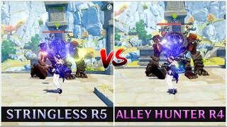 FISCHL STRINGLESS R5 VS ALLEY HUNTER R4 | GENSHIN IMPACT