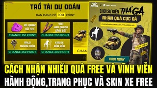 Free Fire | Cách Nhận Nhiều Quà Free Và Vĩnh Viễn | Hành Động, Trang Phục Và Skin Xe Free - Review